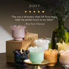"The way it shimmers when lit? Pure magic. Adds the perfect touch to my table!" It brings me joy to know my lotus votive candles are adding a touch of magic to your home.