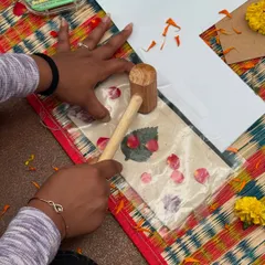The simple, rhythmic act of Tatakizome, or flower pounding, is a wonderfully meditative process. It's a chance to slow down and watch as nature’s pigments bloom right onto the fabric under your hands.