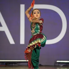 A young student from our sub-junior category, captured mid-performance. Her precise posture and confident expression earned her a 1st place award.
