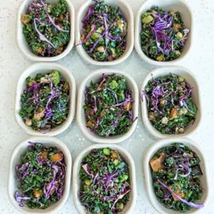 Hosting an event? Let us handle the catering. These vibrant mini salad bowls are a healthy and delicious option for any gathering.