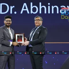 Another photograph from the Times Now Doctor's Day Conclave award ceremony. My focus remains on providing expert care with empathy.