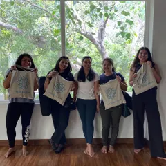 The birthday crew, all smiles after a celebratory yoga session. We love sharing these special moments with our community.