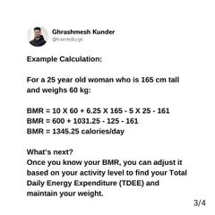 This is a practical example of how to calculate BMR. By breaking it down, I make the science of nutrition accessible and show how we can determine the precise calorie intake needed for your body.