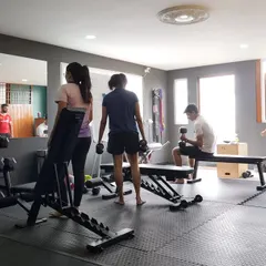 The BASE Army in action. This isn't a place where you put on headphones and ignore everyone. We train together, spot each other, and share in the good vibes of getting stronger.