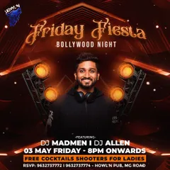 My 'Friday Fiesta' Bollywood night at Howl'n Pub. These posters are the first glimpse of the party to come.