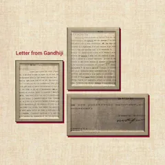 Archival letters exchanged between Mahatma Gandhi and Swami Kuvalayananda. These documents are a testament to their continued dialogue on yoga and health, and are preserved in the National Archives of India.