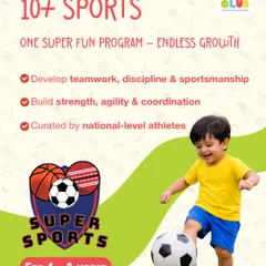 We believe in exploring, not specializing too early. Our Super Sports program introduces your child to over 10 different sports, from football to basketball, all in one fun program. It's the perfect way to build a foundation of fitness, discipline, and confidence.