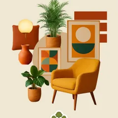 It all starts with a vision. I use mood boards like this to plan how different plants, textures, and colors will work together to create a harmonious and stylish interior.