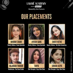 We are proud to see our students like Bhoomi, Ayushi, and Rajaram thriving in their careers as beauty advisors, skin therapists, and hairdressers at Kama Ayurveda, The Balm Cosmetics, and The Glam Studio.
