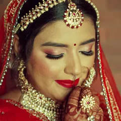 A quiet moment of bridal beauty. For this getting ready shoot, I focused on the intricate details of the makeup and jewelry, capturing the bride's serene expression just before the wedding ceremony.