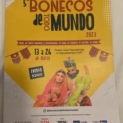 The brochure for the 'Bonecos de Todo Mundo' puppet festival in Brazil, where we performed the story of Amar Singh Rathore.