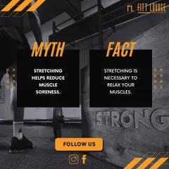 Myth: Stretching only helps reduce muscle soreness. Fact: While it can help, stretching is primarily necessary to relax your muscles, improve flexibility, and enhance your range of motion, which is crucial for injury prevention.