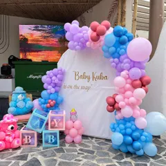 Another view of the "Baby Kuba" setup, showing the cute monster and bear props.