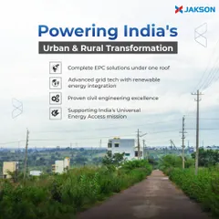 We are committed to powering both urban and rural transformation across India. This image of a rural power line illustrates our work in extending the grid, integrating renewable energy, and supporting the nation's mission for universal energy access.
