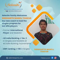 Meet our new singles coach for the elite program, Siddharth Manoj Thakur. A former international player with a BWF ranking of 119, he brings top-tier experience to our academy.