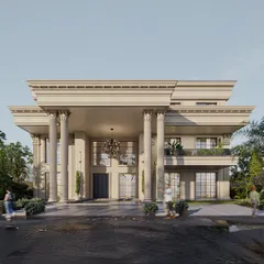 Here, monumental proportions meet timeless elegance in a neoclassical design. The grand columns, symmetrical rhythm, and expansive glazing shape a home that speaks of presence and prestige, reimagining heritage for contemporary living.