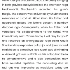Thank you to Sruti Magazine for this wonderful review of my concert at the Swar Samrat festival in Kolkata. The article beautifully captures the essence of the performance.