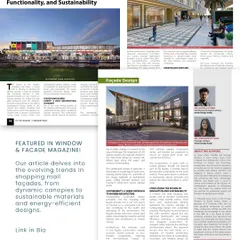 The full spread of our article in the magazine, where we delve into everything from dynamic canopies to sustainable materials.
