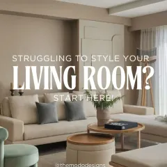 Struggling to style your living room? This series of images provides a step-by-step guide to help you get started on creating a beautiful and cohesive space.
