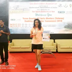 A proud moment for our academy as our student Mansi Goel poses with her medal and certificate. Her success at a national ranking tournament is a testament to our professional coaching.