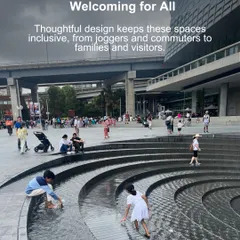 Our ultimate goal is to create spaces for people. This interactive water feature becomes a place of joy and community, demonstrating how thoughtful public design can be inclusive and welcoming for all, from families and children to daily commuters.