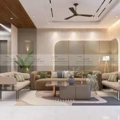 We see the living room as the heart of the home. This space balances comfort with modern elegance, using a mix of soft neutral tones, rich textures, and clean furniture lines to create a warm, welcoming atmosphere for family and friends.