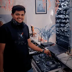 A look at my DJ console and setup for a private event. I use professional-grade equipment, including Roland and Pioneer gear, to deliver crisp sound and seamless mixes for any occasion.