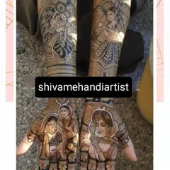 This design showcases my ability to create multiple, distinct portraits on both hands and forearms. Each face is rendered with detail to capture individual likenesses.