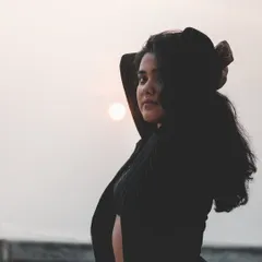 A promotional photo for my song "Tasveer". This sunset shot was part of a series used to announce the new music with a confident and alluring vibe.