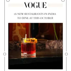 A proud moment seeing my cocktail photography for a new bar featured in Vogue India.