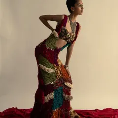 This image is from a high-fashion series focused on texture and avant-garde design. It showcases my work with designers to create lookbooks that highlight unique, handcrafted garments in a compelling way.