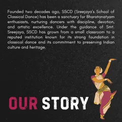 This shares the story of how my school began two decades ago. We have grown from a small classroom into a reputed institution known for preserving Indian culture and providing a strong foundation in classical arts.