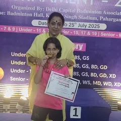I start training champions young. Here is one of my brightest, Shrvaya, with her Under 9 Gold Medal at the Delhi State Championship. Her dedication is an inspiration, and it proves that with the right guidance, age is just a number.