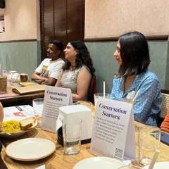 We use conversation starter cards at our book club events to spark interesting, book-based discussions. It's a great way to get to know someone's mind and personality.