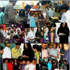 A collage of moments meeting and signing autographs for fans across the country. Building a connection with your audience is just as important as the music itself.