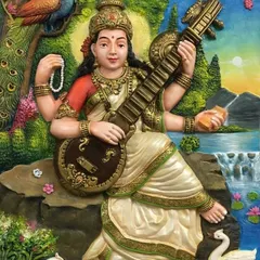 Our 3D mural of the goddess Saraswati, complete with her veena and seated on a lotus. This full-sized wall sculpture is ideal for creating a spiritual focal point in living rooms or dedicated prayer areas, crafted to be both beautiful and long-lasting.