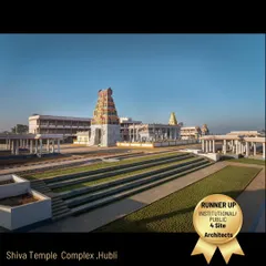 This is the award-winning Shiva Temple Complex in Hubli, a project that balances traditional temple architecture with modern public space design. I aimed to create a serene and expansive environment for the community, with open colonnades and landscaped tiers that invite contemplation and gathering.