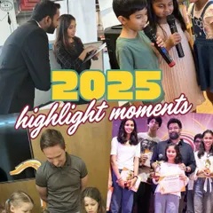 A collage of some of our highlight moments from the year, celebrating our students' achievements and the joy of making music together.