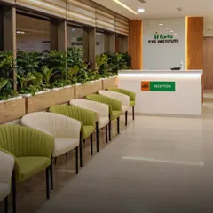 For the Fortis Eye Institute, I created a space that feels calm and reassuring. The waiting area uses a clean design, comfortable seating, and biophilic elements like the integrated planters to reduce patient anxiety and reflect a commitment to care and well-being.