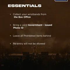 Essentials for the Delhi show. We remind fans to collect wristbands, bring ID, and what to leave behind. Smooth entry is a top priority in our event logistics.
