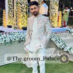 Here’s one of my clients looking sharp in a custom three-piece Rajwada shrug set. I worked with him to create this unique layered look with intricate, multi-colored embroidery, perfect for making an entrance. This is what I mean by personal style.
