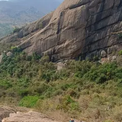 This is what multi-pitch climbing in Bangalore is all about. A climber ascends the magnificent 'Naatu-Naatu', a 300-meter line at Bananthimarri Betta. This photo also captures our inspiration, 66-year-young Shyam, who still climbs with the same passion as he did in the 1980s.
