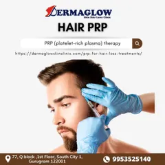 A close-up view of a Platelet-Rich Plasma (PRP) therapy session. A fine needle is used to inject the prepared plasma into the scalp, a process that is minimally invasive and helps trigger natural hair regrowth.