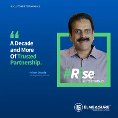 A testimonial from Niren Dharia of RK Engineering, Mumbai, celebrating over a decade of trusted partnership with us. Long-term relationships like this are the foundation of our business and a testament to our reliability and commitment.