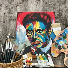 A finished pop art style portrait of Al Pacino, full of bold colors and energy. This shows how we can move beyond traditional art and play with modern styles to create something truly eye catching. It’s a fun technique we explore in my portrait classes.