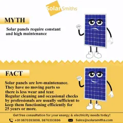 A common myth is that solar panels require constant, high maintenance. The fact is, my systems are low-maintenance, with no moving parts, requiring only occasional professional checks and cleaning to function efficiently for over 25 years.