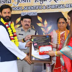 I was deeply honored to receive the 'Yog Ratn Award' from the Nisha Joshi Yoga Academy in Indore. Such recognition fuels our mission to spread authentic yoga.