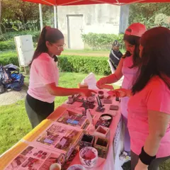 Our co-founder Sonal explaining our products to visitors at an outdoor event. We believe that education and awareness are key to driving change.
