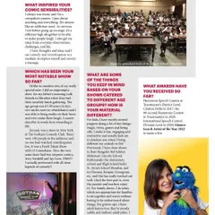 A page from my feature in ECS Living, where I talk about my most notable shows and what I keep in mind for different age groups.