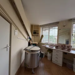 A look at our kiln room, where all the student creations are fired. This is where the clay is transformed into durable, finished ceramic pieces.